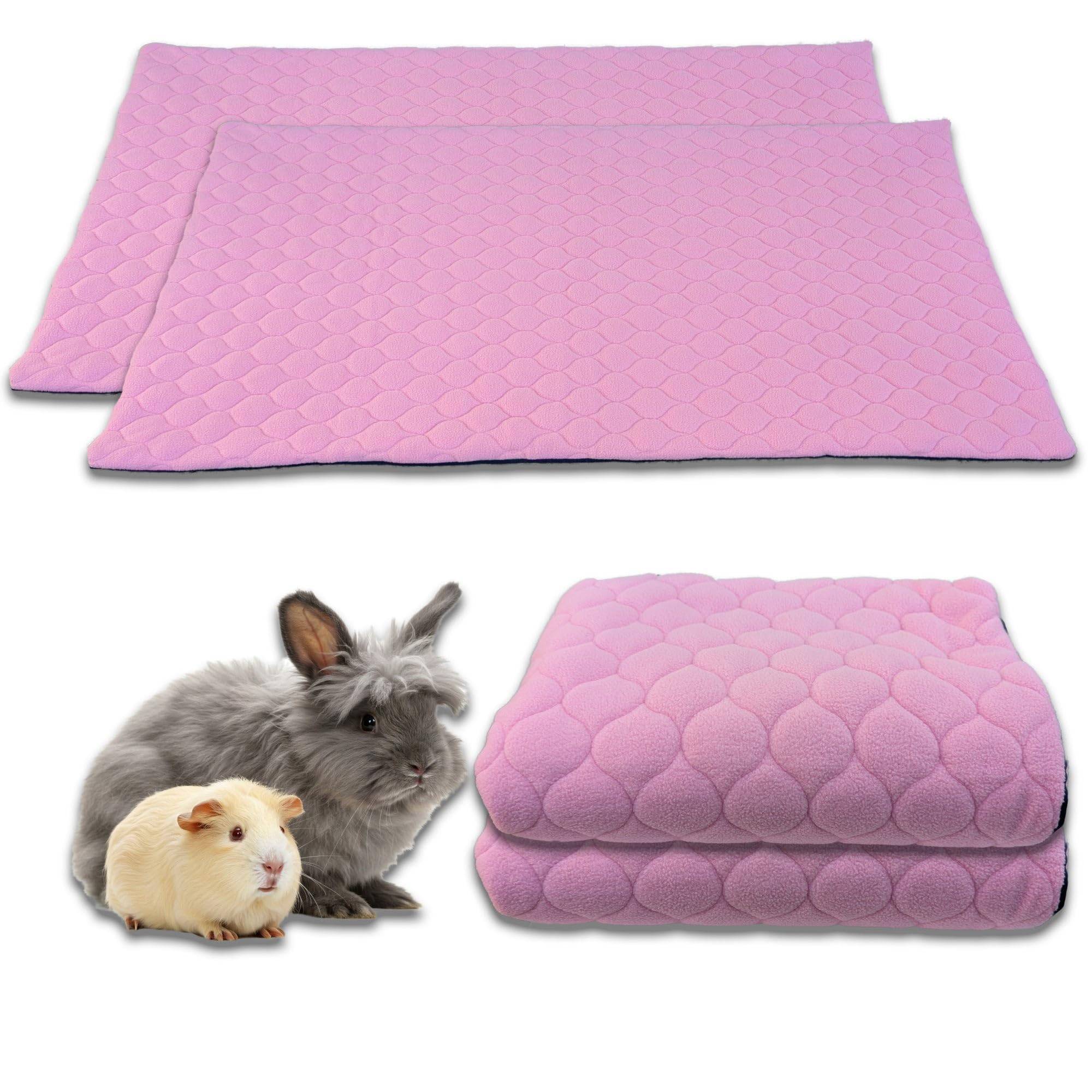 Lot de 2 - Tapis qui remplace la Litière pour Cochon d'Inde et Lapin  - Absorbant, Imperméable, Passe en Machine 105 x 70 cm - Neo Solvo - Image 1