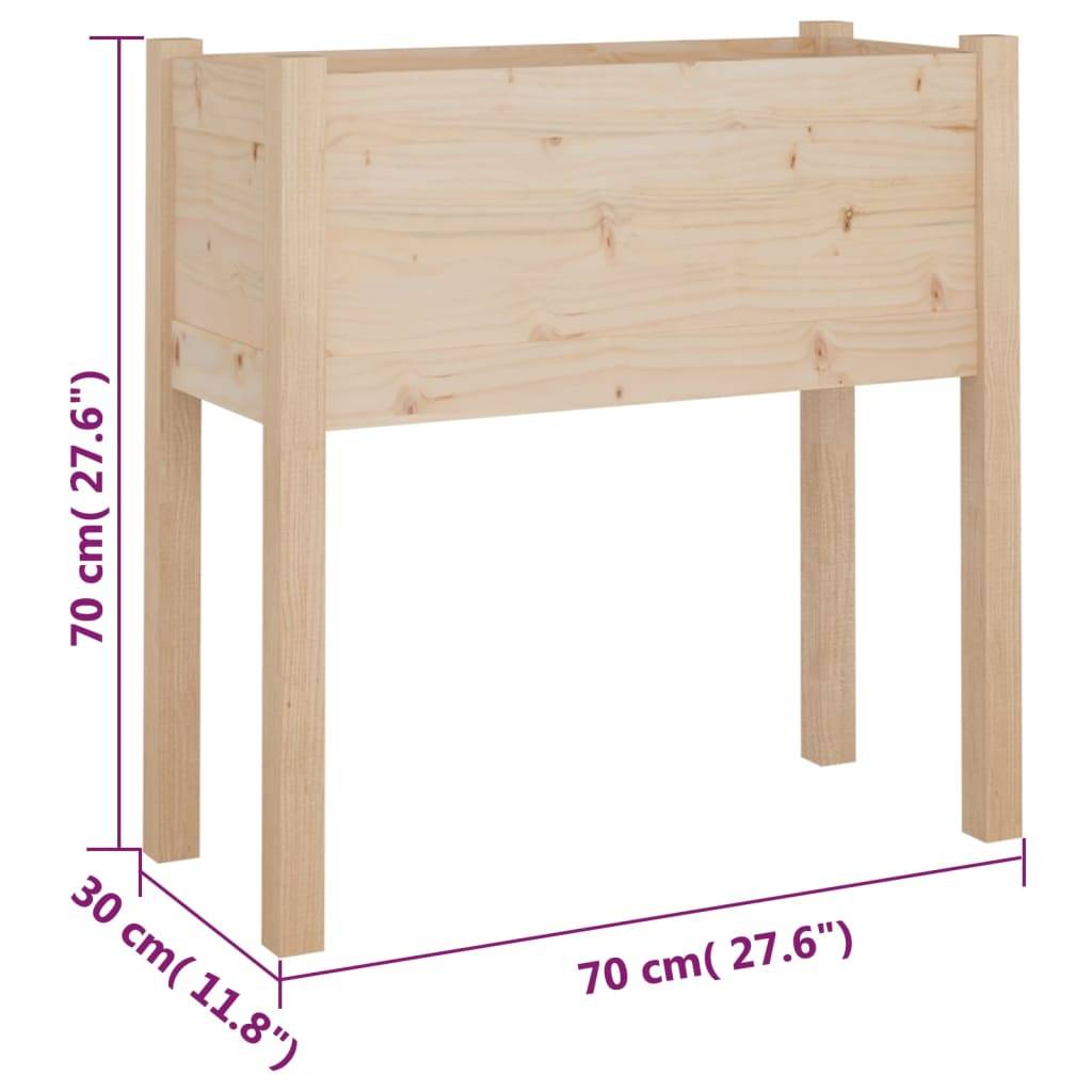 Maison Chic - Lot de 2 Jardinières - Bac à Fleurs - Pot De Fleurs 70x31x70 cm bois de pin massif - Image 9