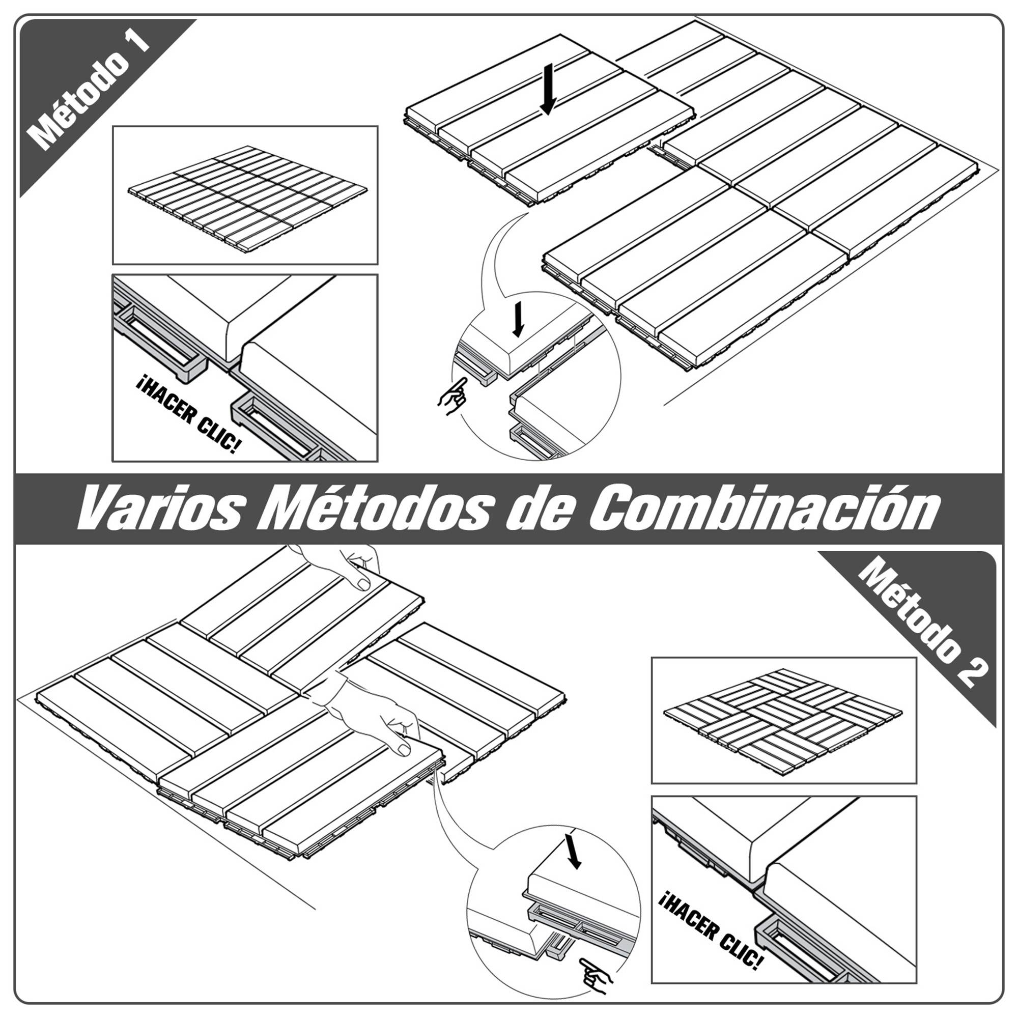 ComfortXL - Dalles de terrasse polypropylène 30 x 30 cm gris balcon jardin antidérapantes - ComfortXL Outdoor Living - Image 8