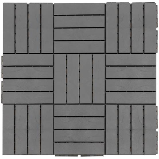 ComfortXL - Dalles de terrasse polypropylène 30 x 30 cm gris balcon jardin antidérapantes - ComfortXL Outdoor Living - Image 2