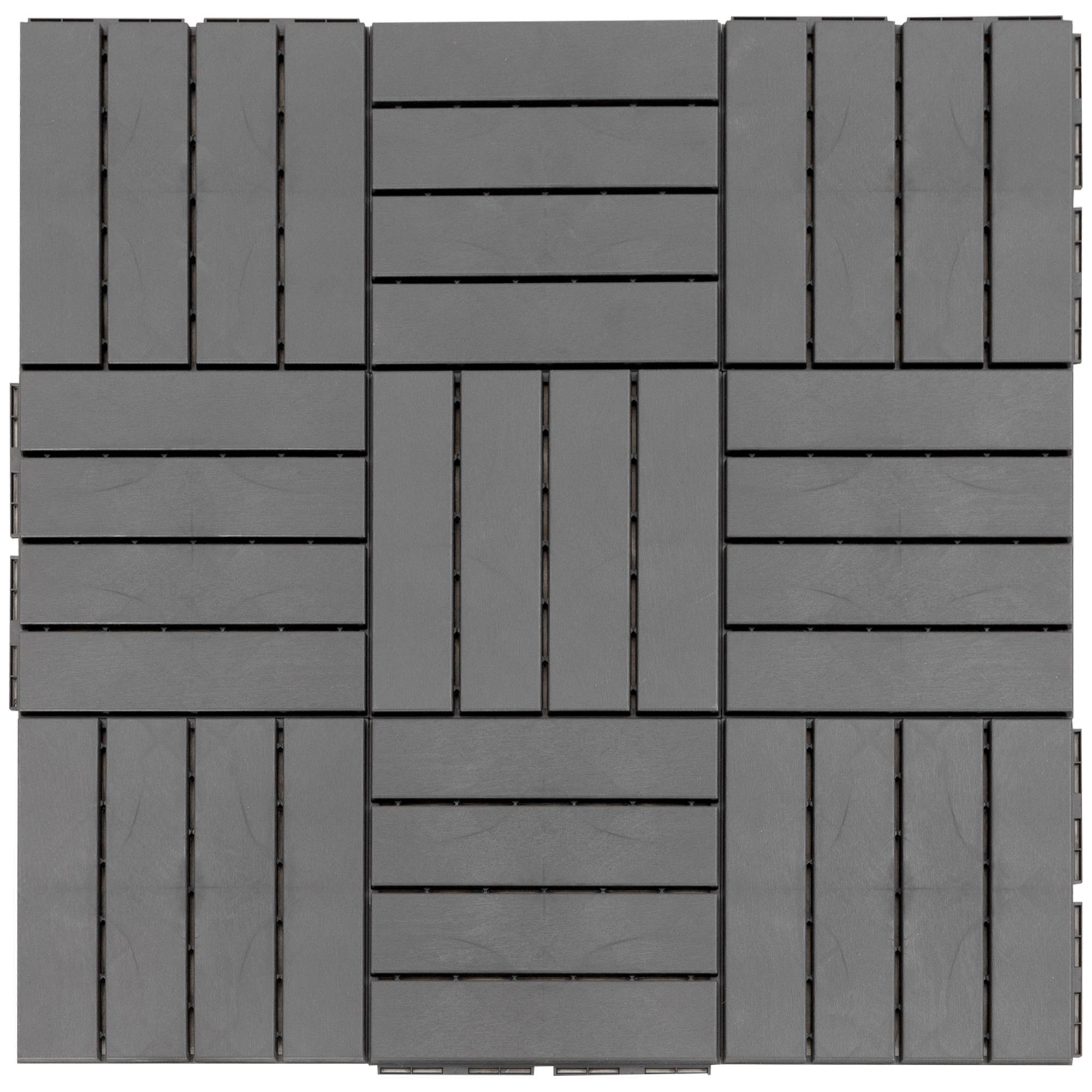 ComfortXL - Dalles de terrasse polypropylène 30 x 30 cm gris balcon jardin antidérapantes - ComfortXL Outdoor Living - Image 2