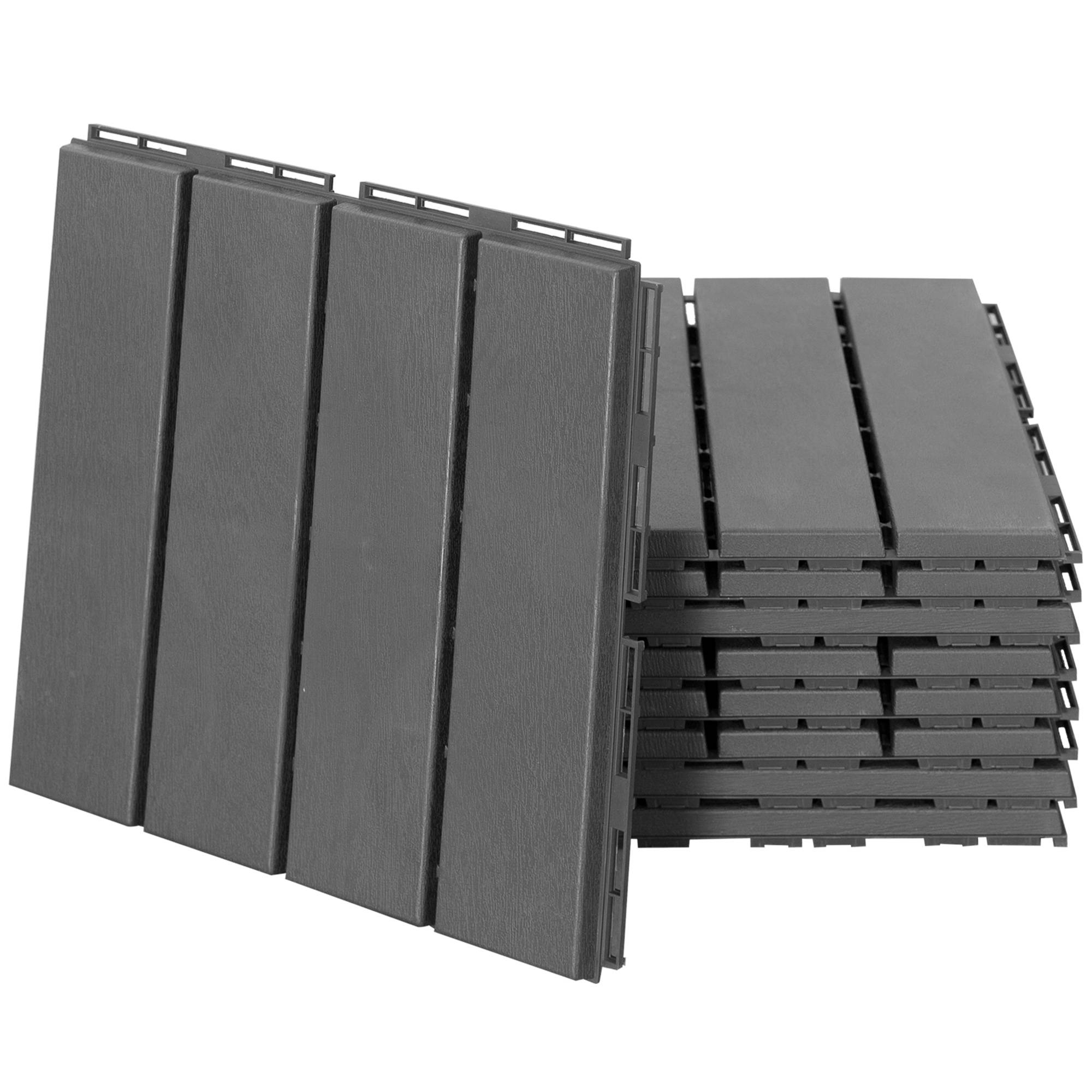 ComfortXL - Dalles de terrasse polypropylène 30 x 30 cm gris balcon jardin antidérapantes - ComfortXL Outdoor Living - Image 1