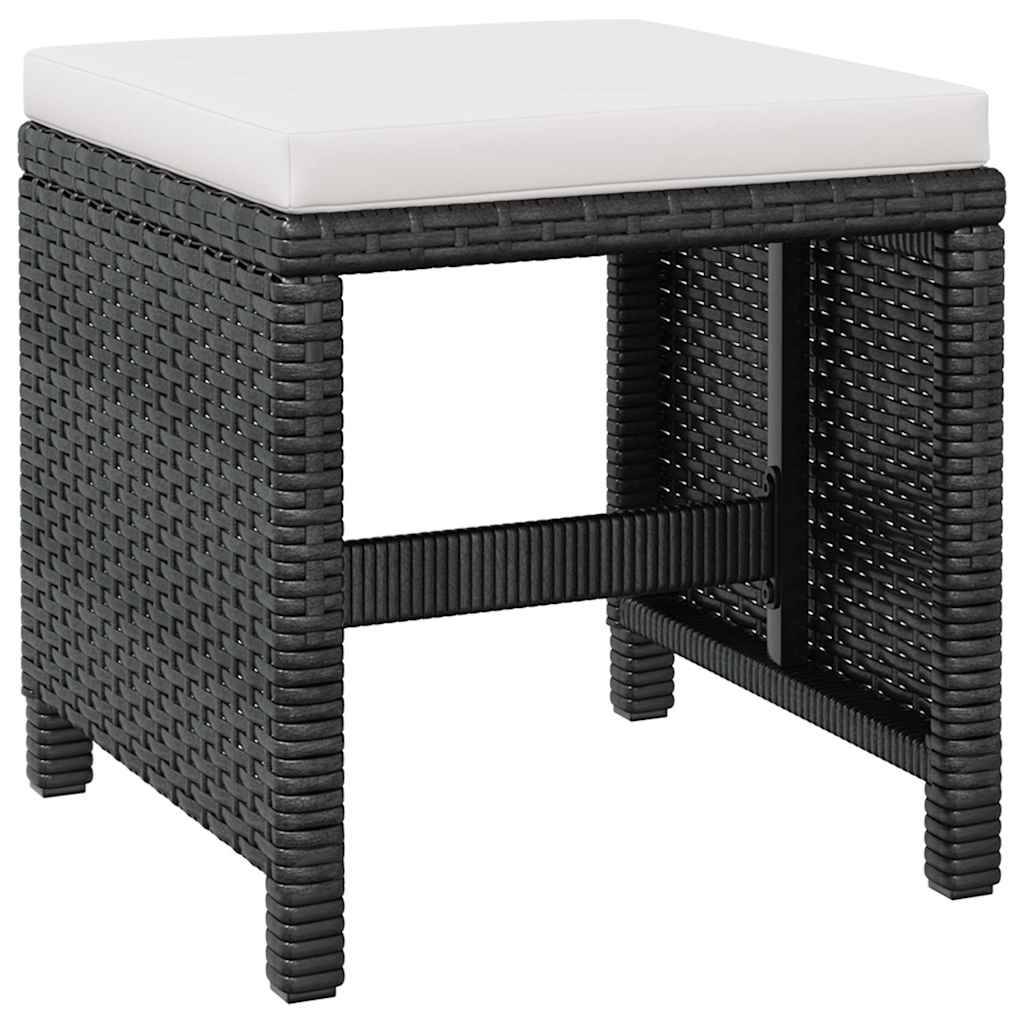 Vidaxl - Ensemble à manger d'extérieur 5 pcs-Salons de jardin Rotin et bois d'acacia Noir 678324 - Image 5