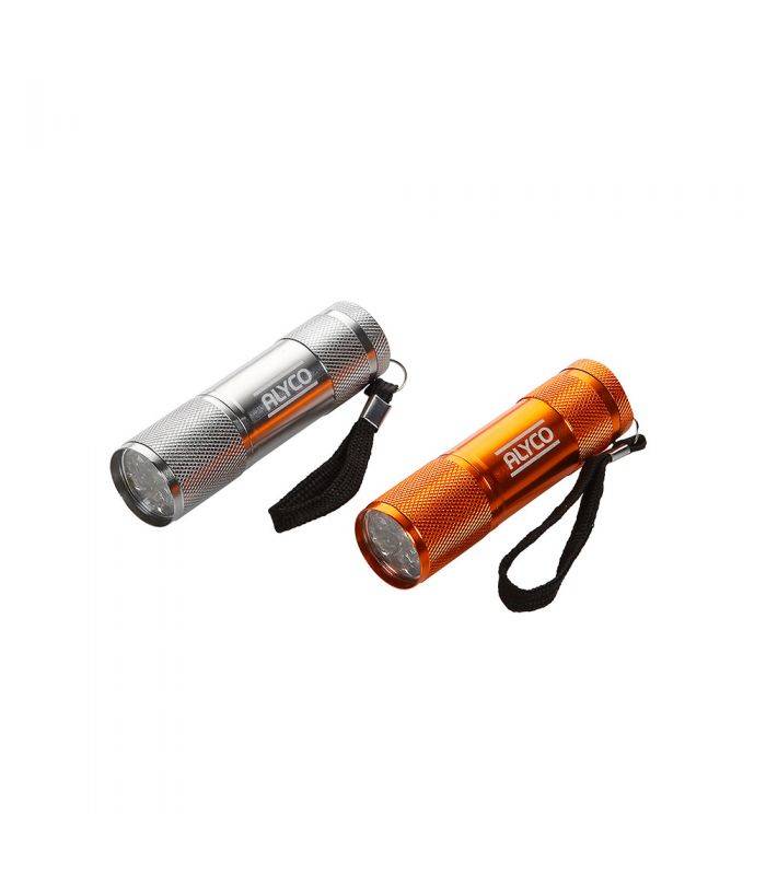 ALYCO - Lampe de poche tubulaire en aluminium à 9 led alyco orange ALYCO 170955