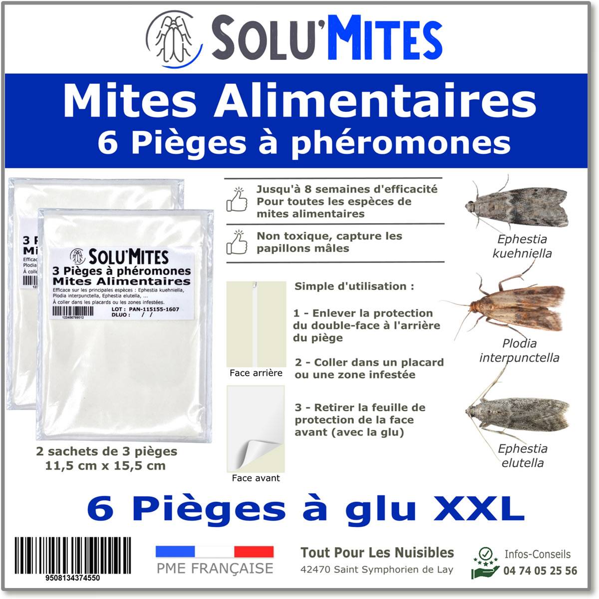 SOLUMITES-Lot de 6 Pièges à Phéromones pour Teignes Alimentaires - Image 1