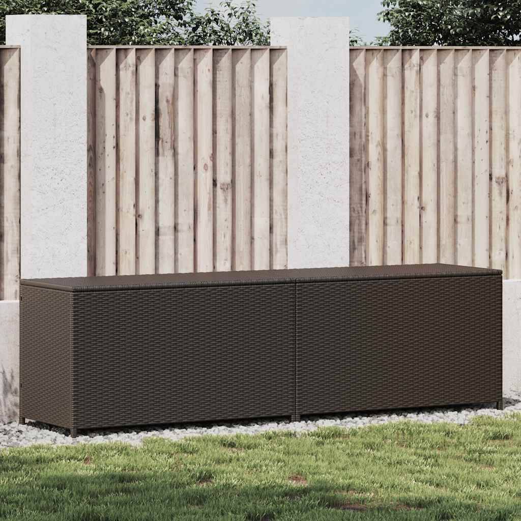 PANGIVO - Coffre de jardin résine tressée marron 200 x 50 x 60 cm - PANGIVO - Image 1