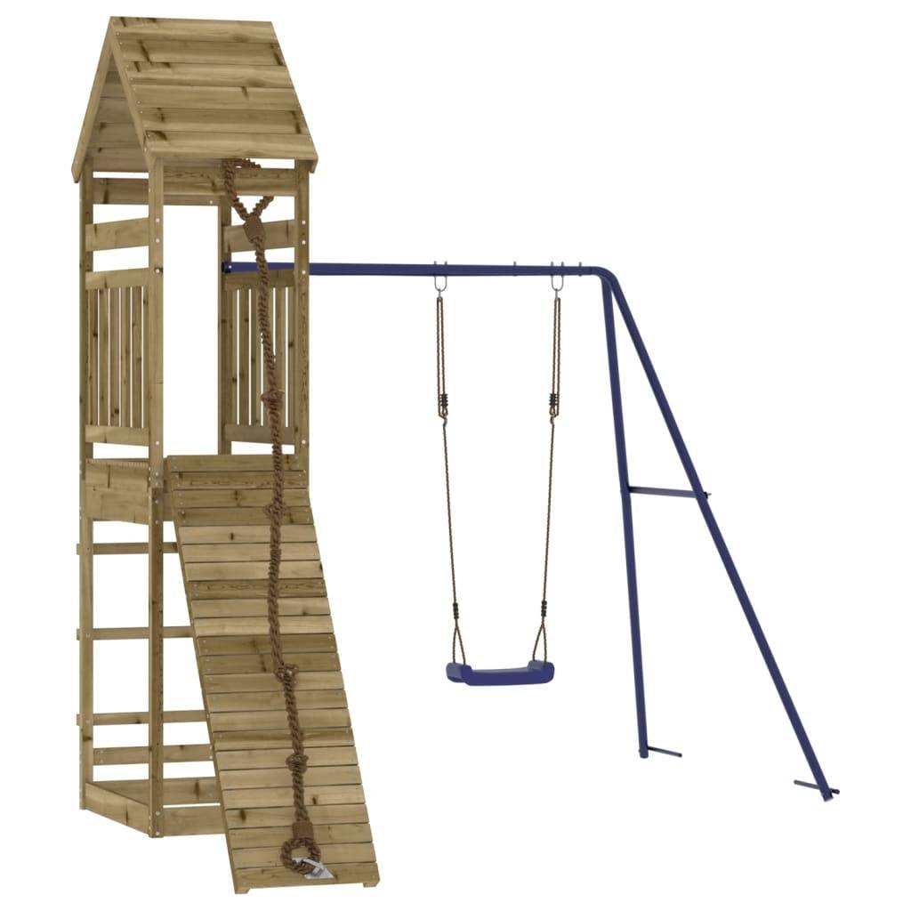 Aire de jeux d'extérieur - Jeu Plein air enfant bois de pin imprégné-JU1619 - Image 1