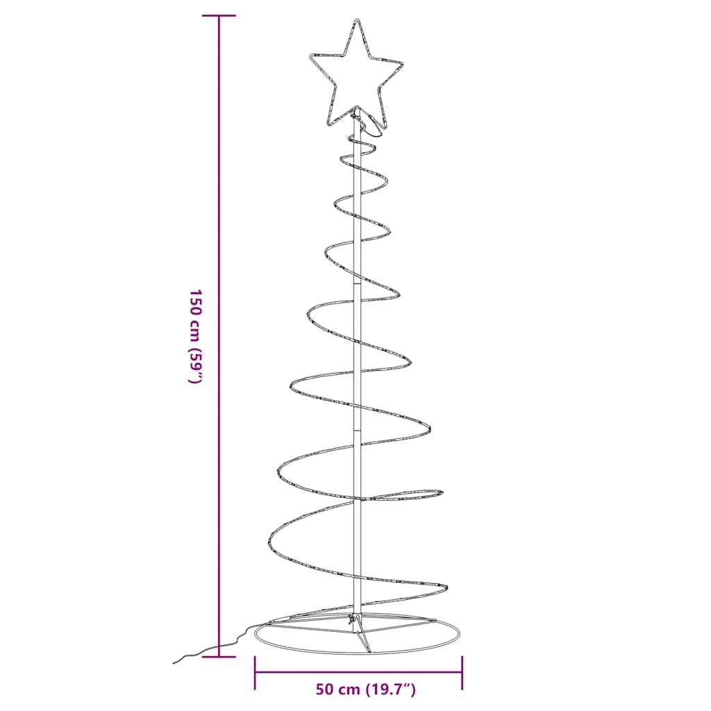 Sapin De Noël - Arbre de Noël lumineux conique 100 LED blanc chaud 150 cm - Image 10