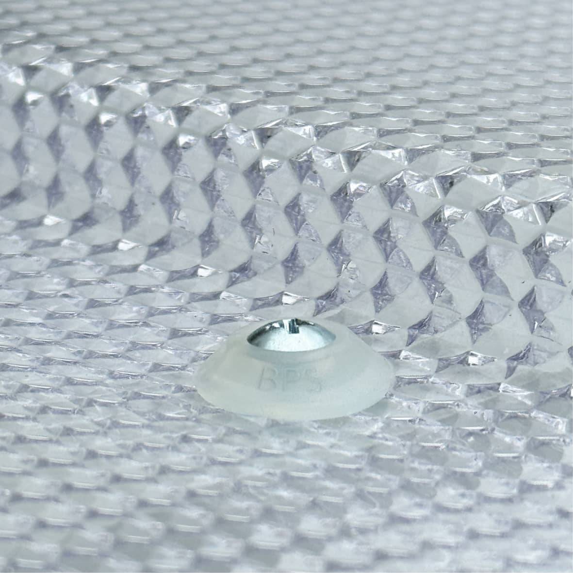 MK PC DIAMONDS vis galvanisées M5 x 50 mm pour bois avec rondelle d'étanchéité transparente, pour revêtement en polycarbonate, 50 pièces - Image 2