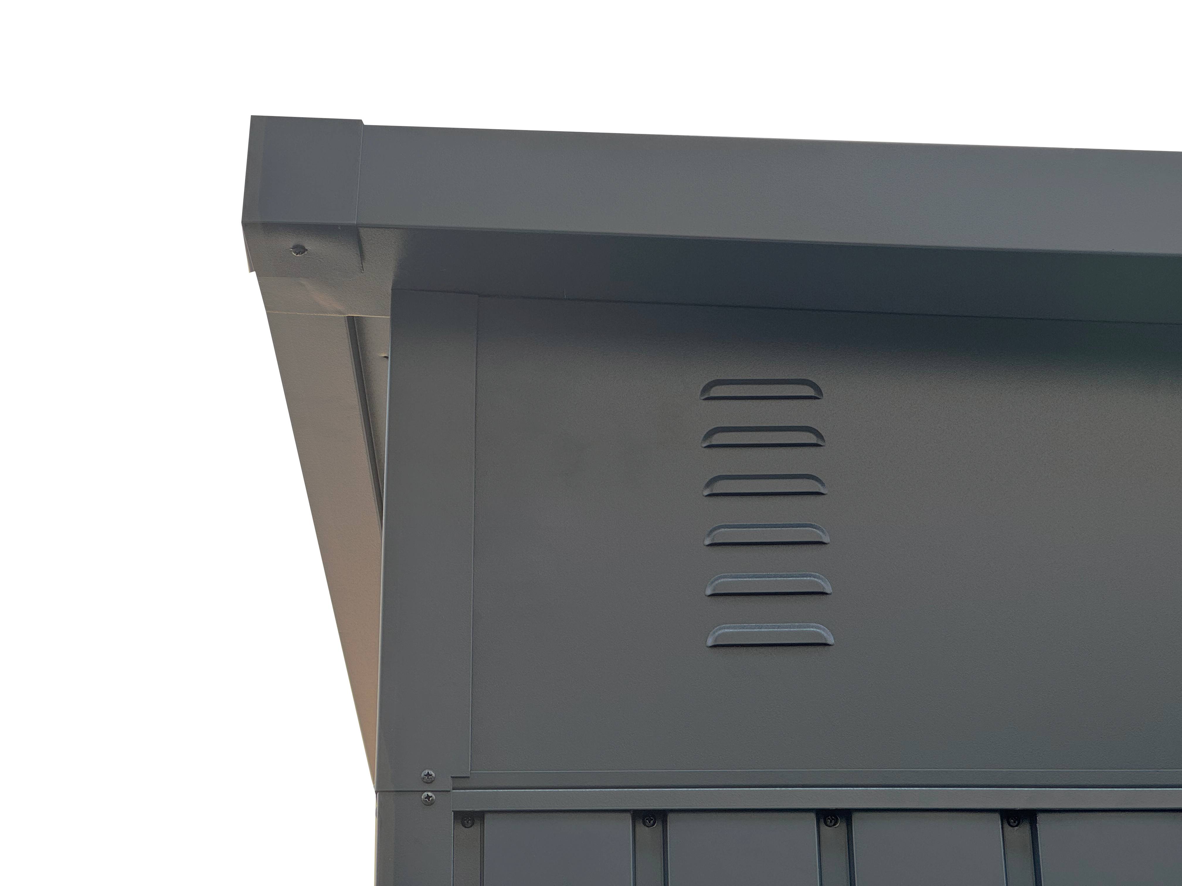 Abri de jardin métal gris TechProtect 3,10 x 3,10 m 9,6 m² - Green Outside - Image 3