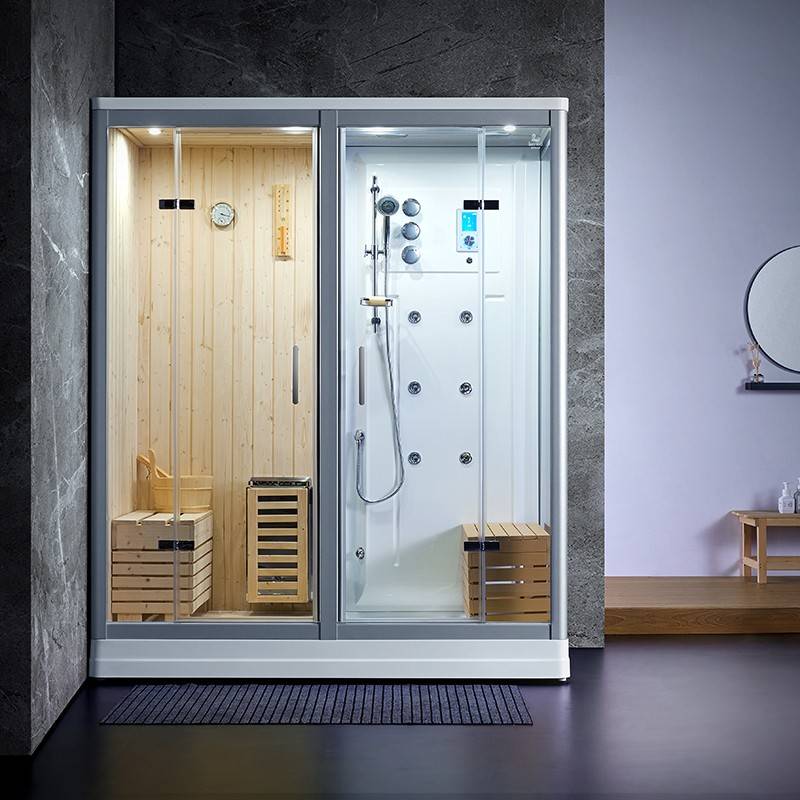 Sauna Douche Hammam Boreal® SH180-G Blanc gauche - Image 1