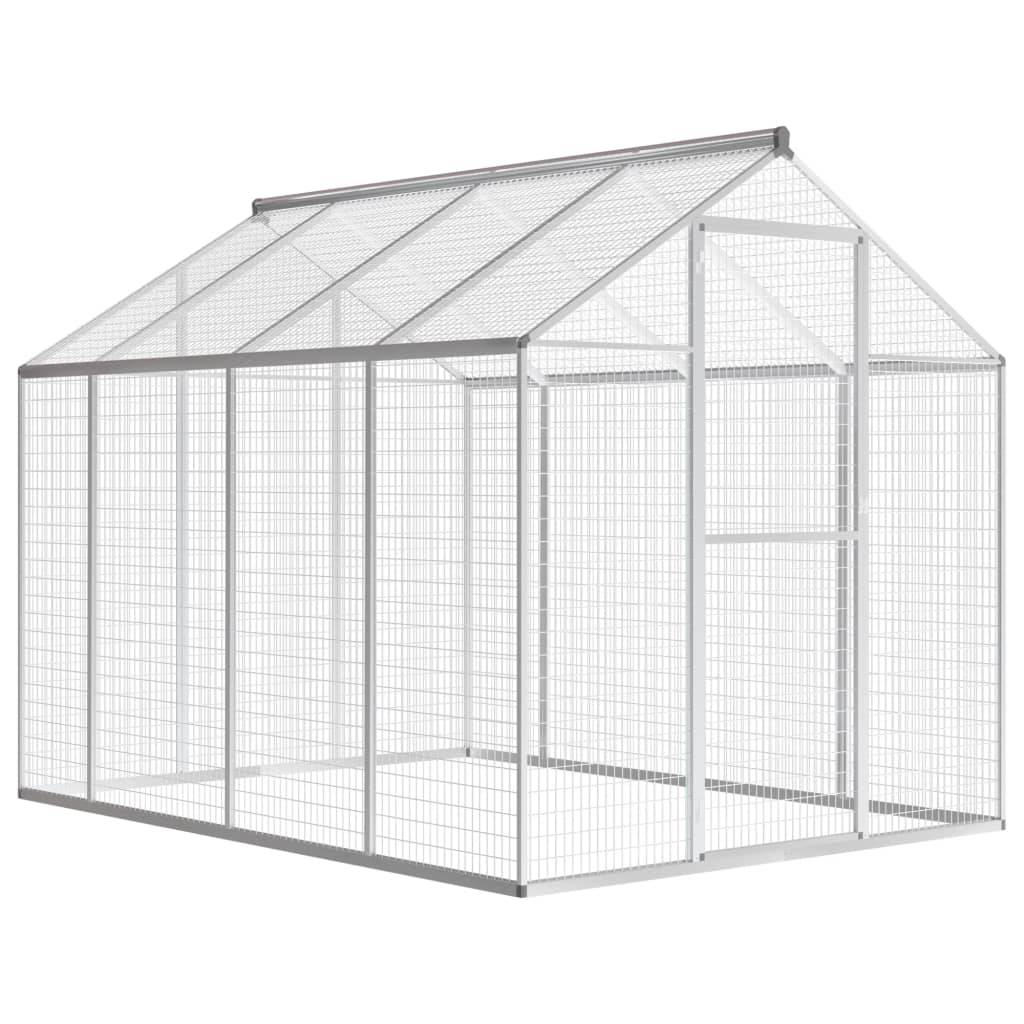 Grande volière extérieure en aluminium pour oiseaux et perroquets 178x242x192cm – ComfortXL Outdoor Living - Image 1