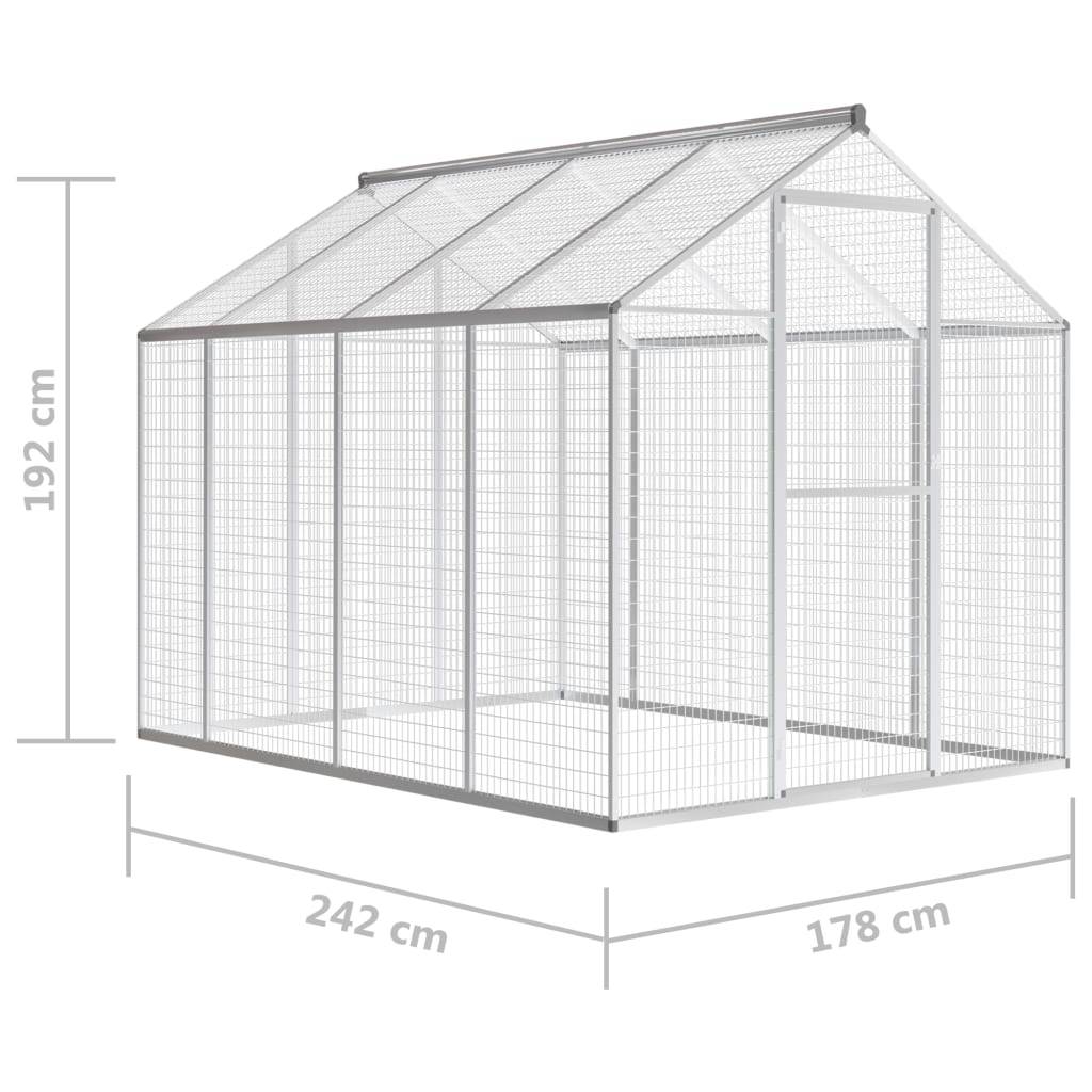 Grande volière extérieure en aluminium pour oiseaux et perroquets 178x242x192cm – ComfortXL Outdoor Living - Image 5