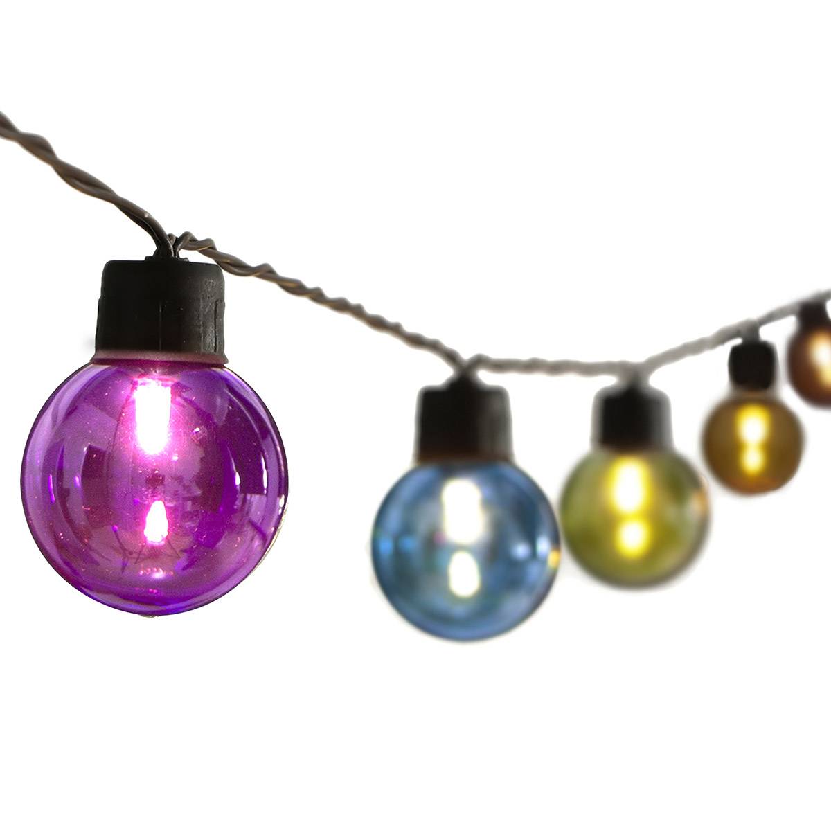 Guirlande lumineuse solaire 40 ampoules de couleurs - Cémonjardin - Image 1