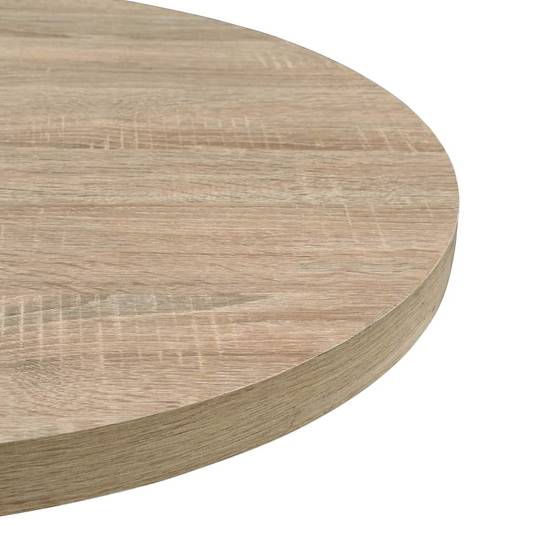 Helloshop26 - Table haute mange debout bar bistrot MDF et acier rond 60 cm chêne beige - Image 4