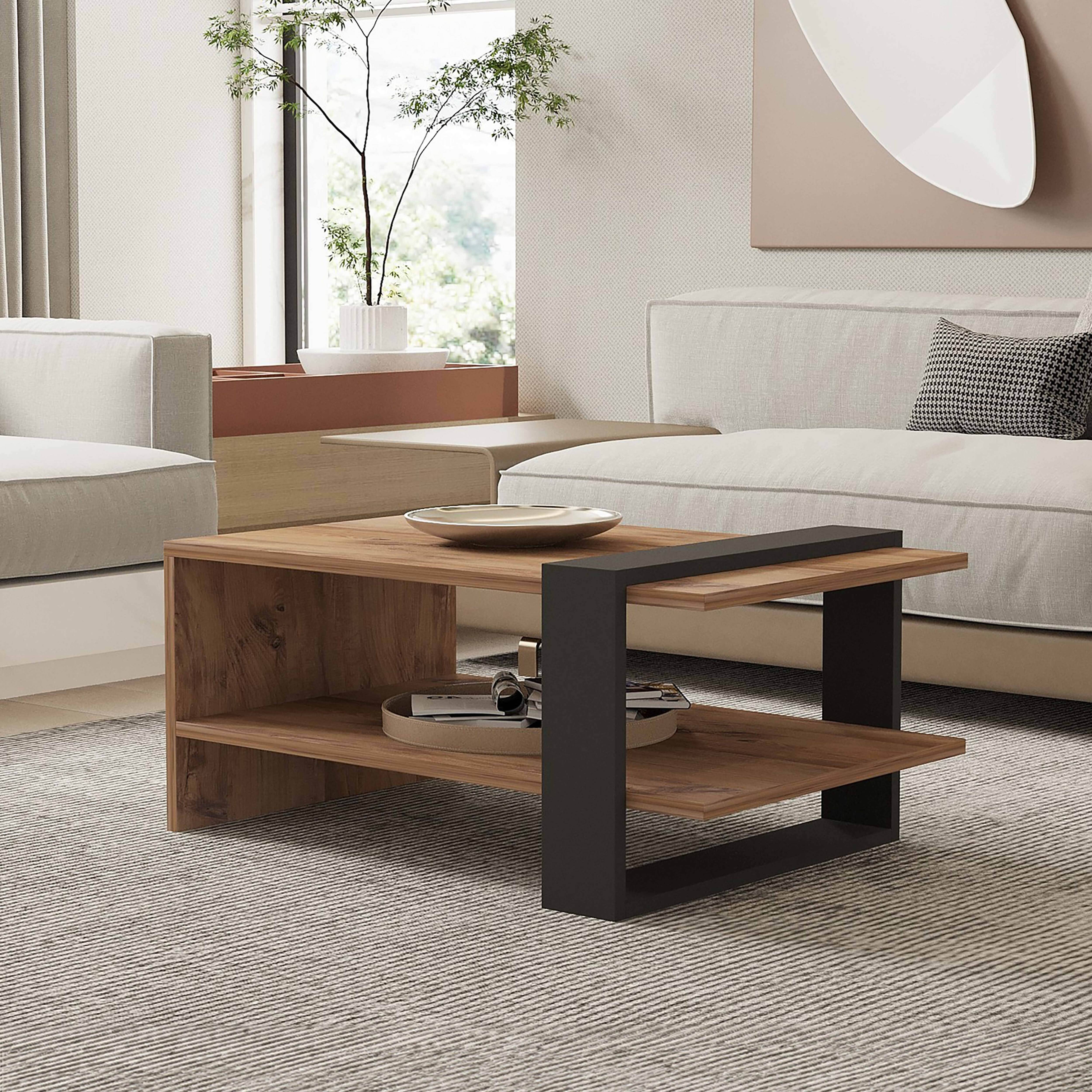 Oviala - Table basse rectangulaire effet bois - Oviala - Image 2