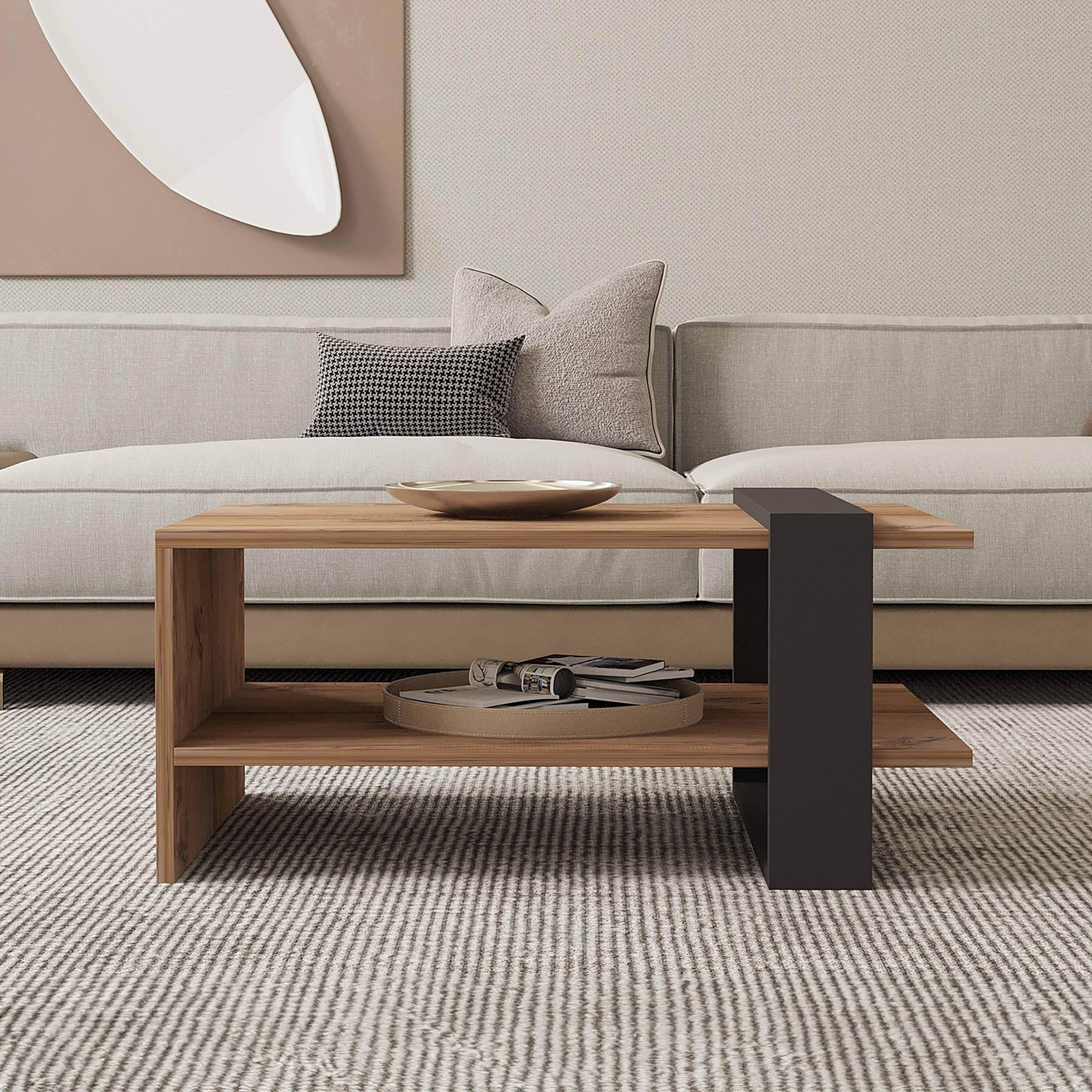 Oviala - Table basse rectangulaire effet bois - Oviala - Image 4