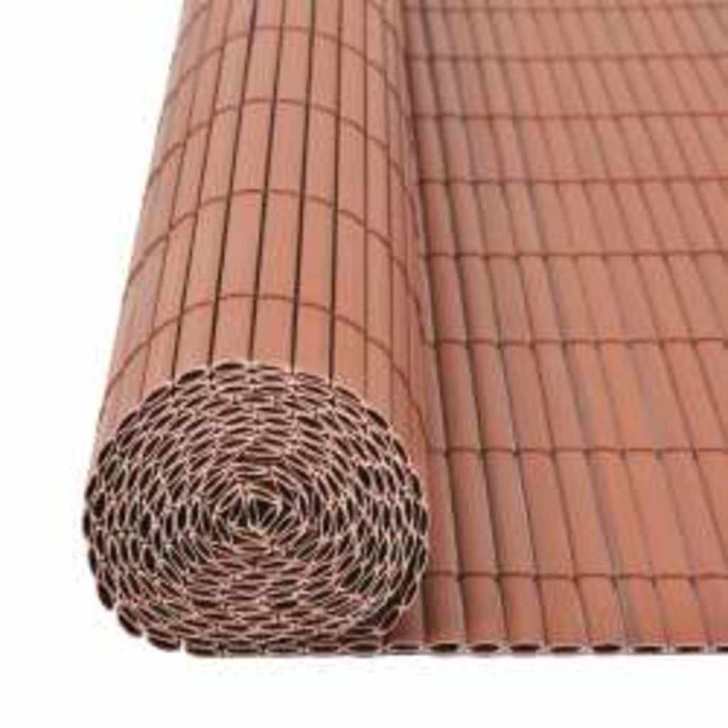 Clôture de jardin double face PVC marron 110 x 300 cm - PANGIVO - Image 4
