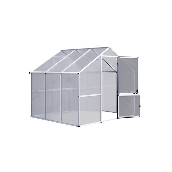 Serre de jardin 6,06m² Enzian III, aluminium brut et polycarbonate. KGT - Image 1