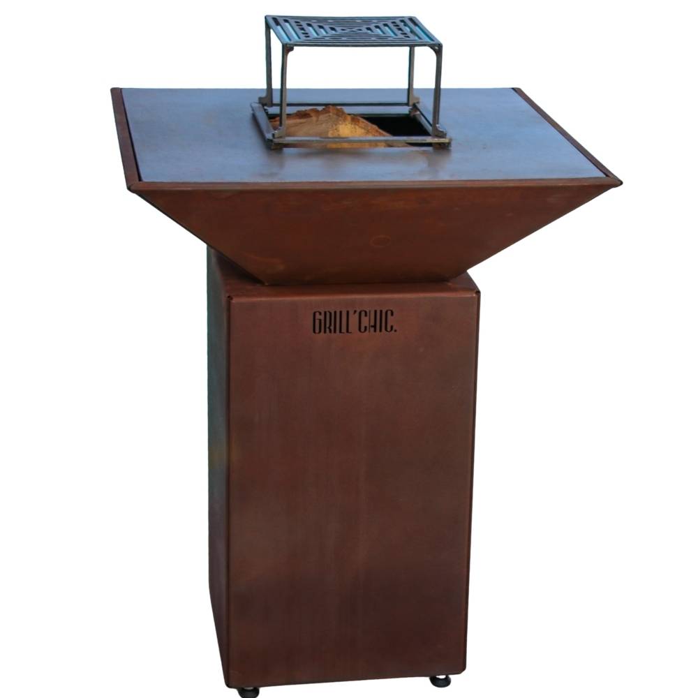 Brasero Auvergnat Corten Normal Carre 62 Simple Cuve - GRILL CHIC - Image 1