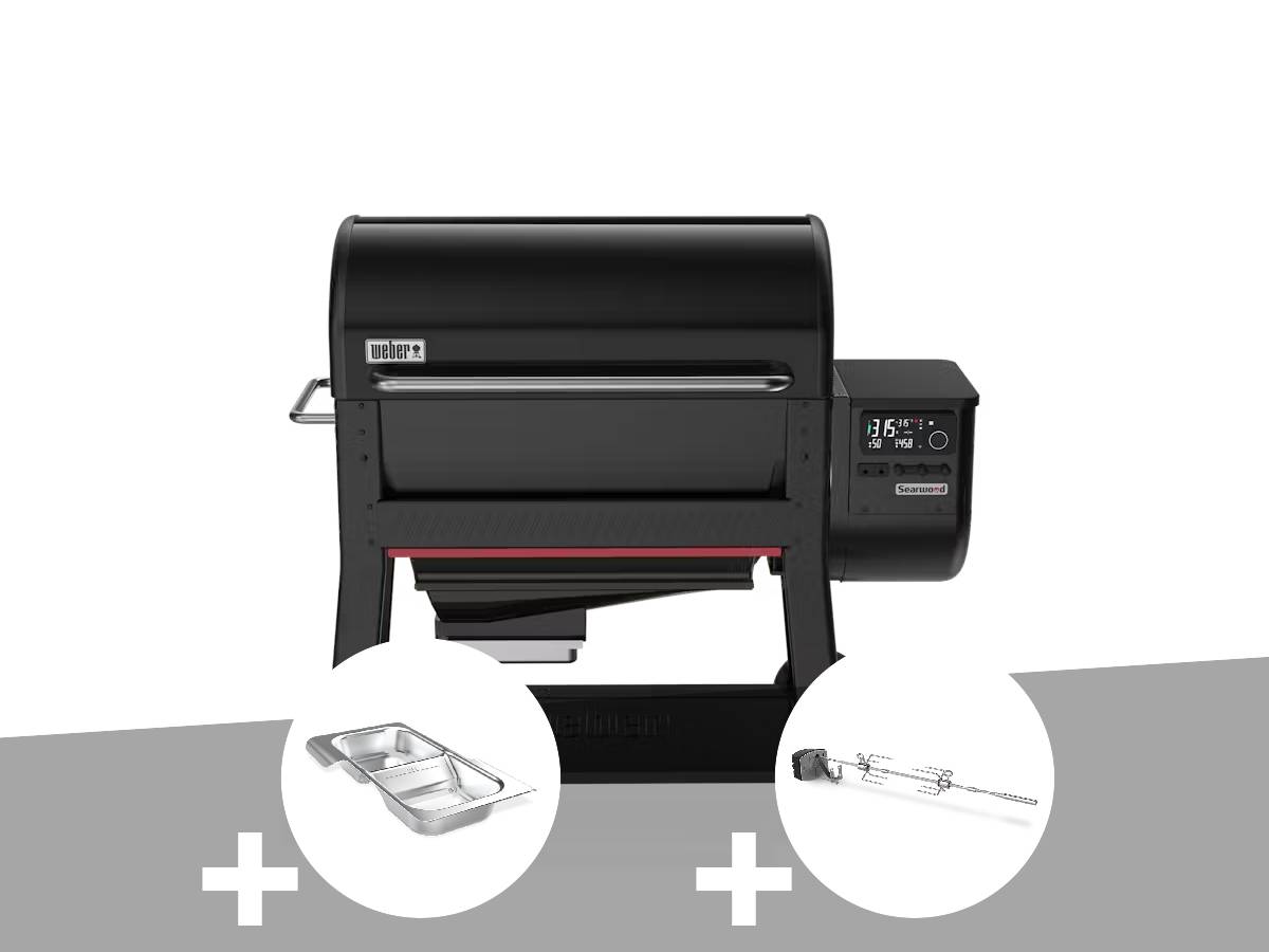 Weber - Barbecue à pellets Searwood XL 600 + Kit de fumage + Rôtissoire - Weber - Image 1