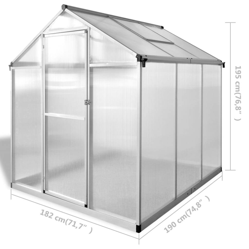 Vidaxl - Serre Aluminium renforcé 3,46 m² vidaXL 43555 - Image 3