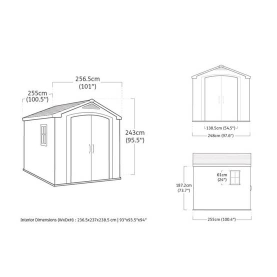 Keter - Abri de jardin en résine Keter 6.6m² - FACTOR SYDNEY 88 - Image 10