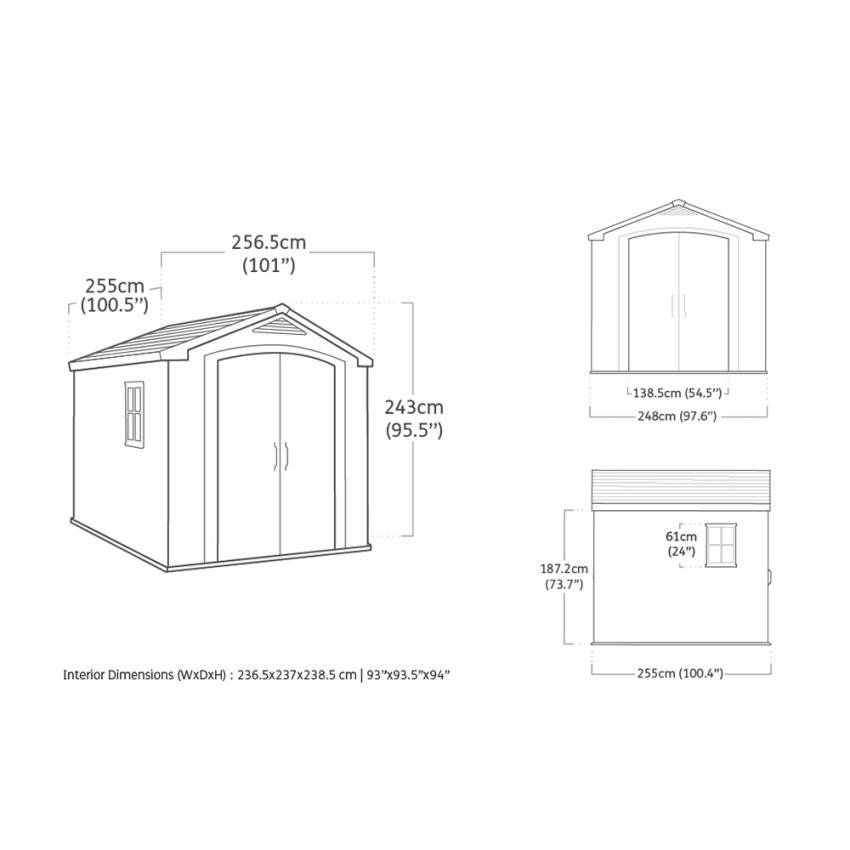 Keter - Abri de jardin en résine Keter 6.6m² - FACTOR SYDNEY 88 - Image 10
