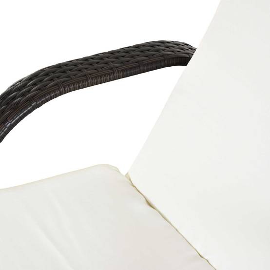 PANGIVO - Bain de soleil résine tressée marron et crème 200 x 73 x 103 cm - PANGIVO - Image 10