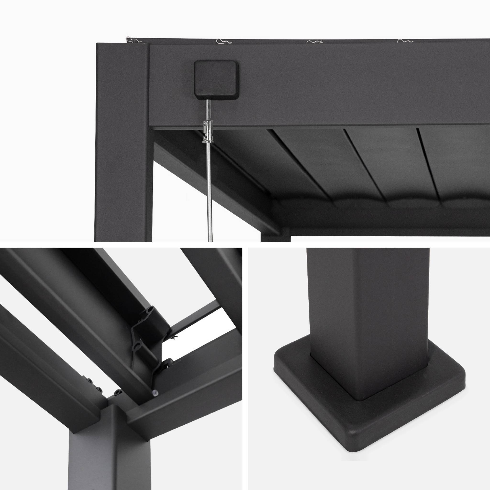 sweeek - Pergola Bioclimatique gris anthracite – Triomphe – 3x4m. aluminium. à lames orientables  | sweeek - Image 7