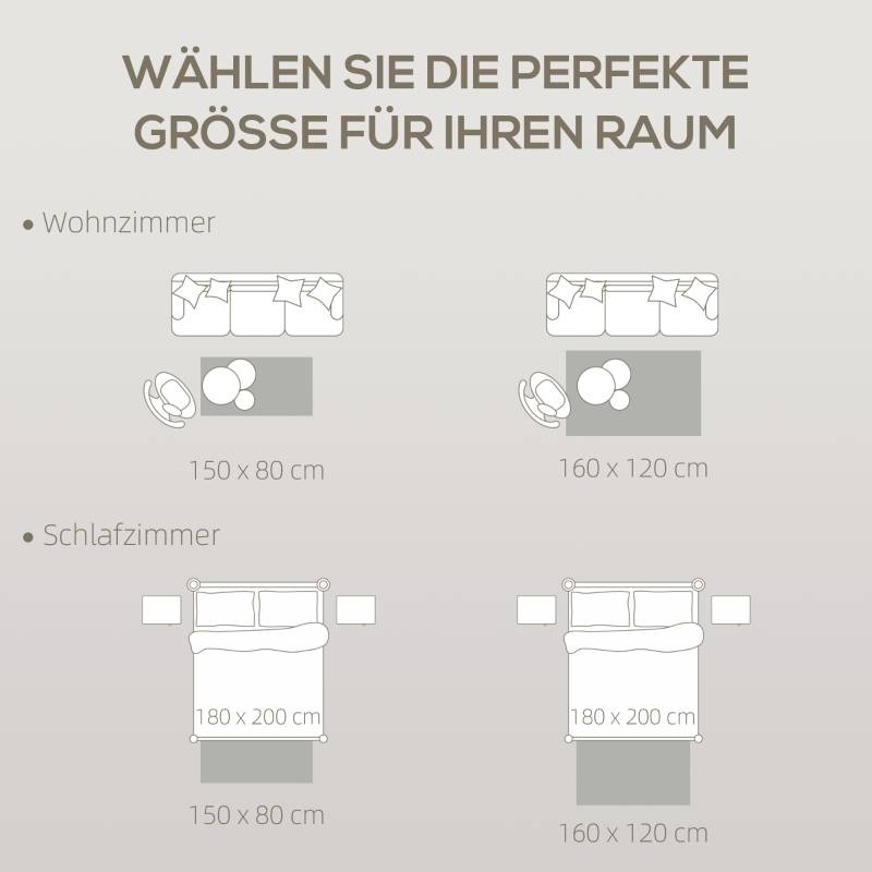 Tapis Salon Motif Jungle Polaire Doux 160x120 cm Antidérapant Multicolore - ComfortXL Outdoor Living - Image 6