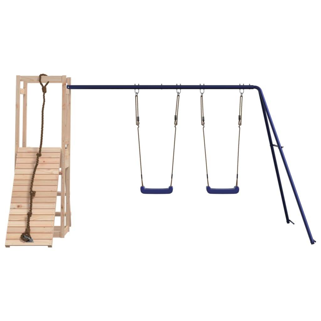 Helloshop26 - Aire de jeux d'extérieur balançoires portiques robuste jeux jardin 308 x 184 x 169 cm bois de pin massif - Image 2
