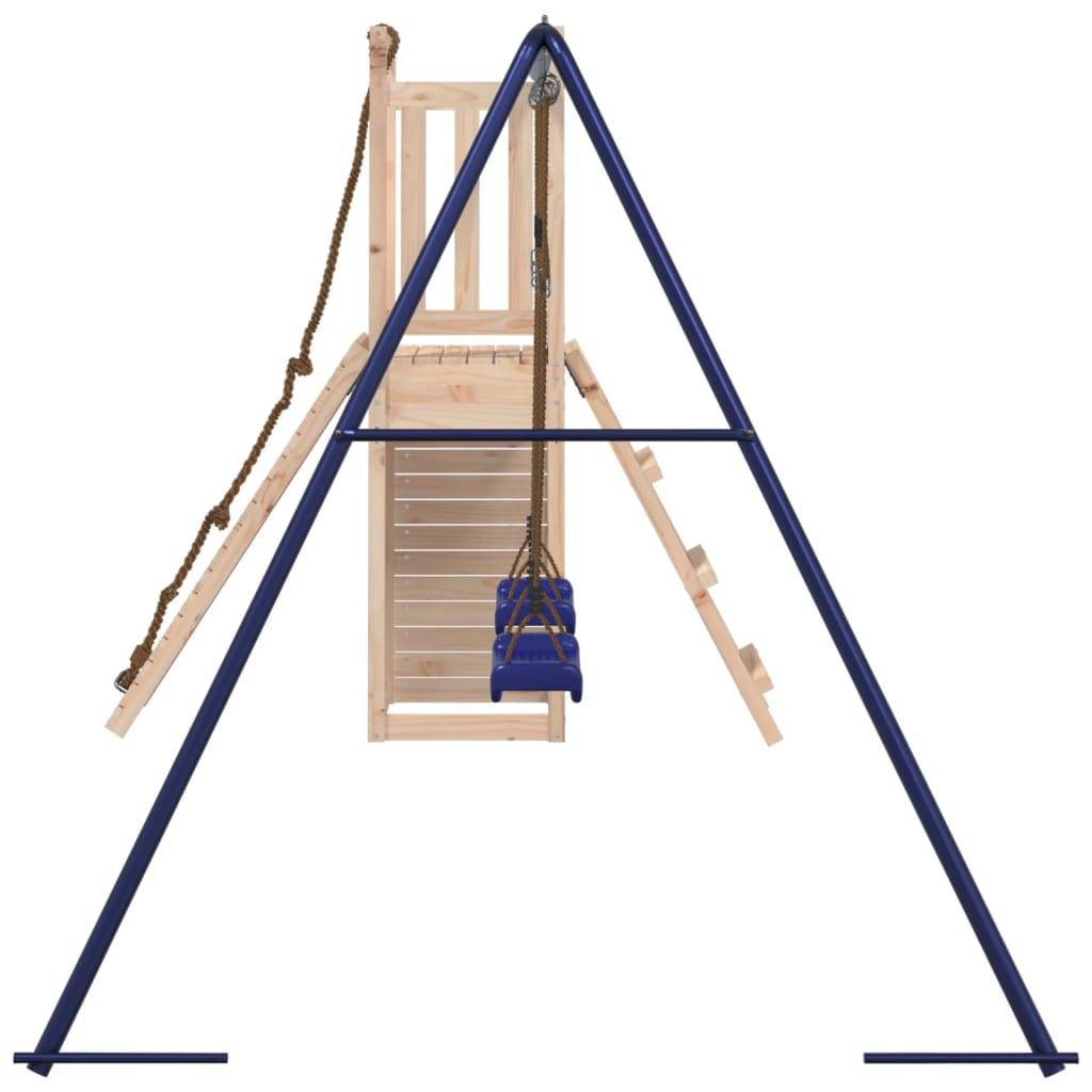 Helloshop26 - Aire de jeux d'extérieur balançoires portiques robuste jeux jardin 308 x 184 x 169 cm bois de pin massif - Image 4