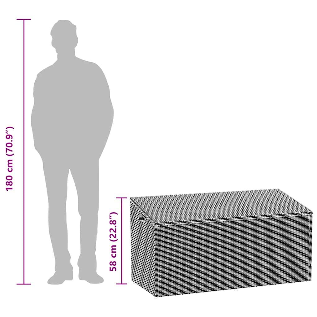 Coffre de Rangement Jardin Résine Tressée Étanche Anti-UV avec Vérin pour Balcon Terrasse Noir 110x50x58 cm – ComfortXL Outdoor Living - Image 6