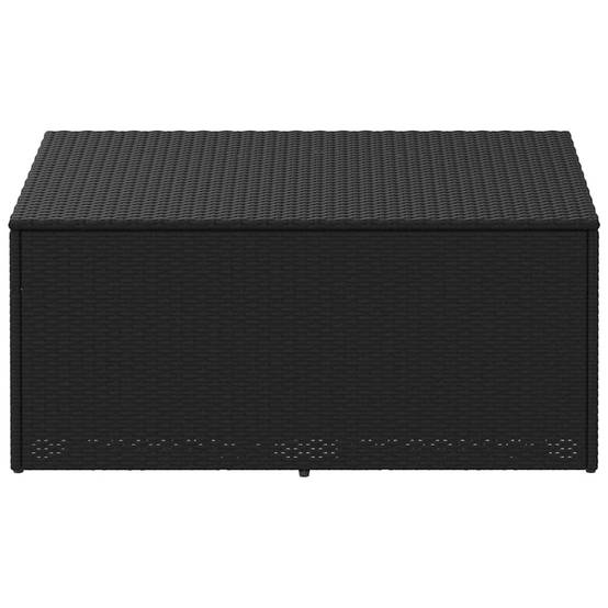 Coffre de Rangement Jardin Résine Tressée Étanche Anti-UV avec Vérin pour Balcon Terrasse Noir 110x50x58 cm – ComfortXL Outdoor Living - Image 3