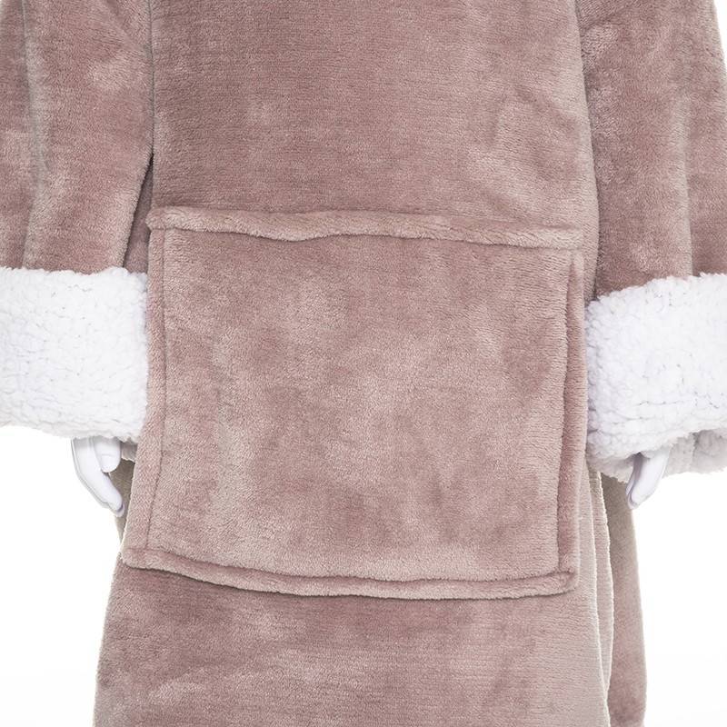 Sweat plaid à capuche licorne rose enfant Atmosphera - Image 4