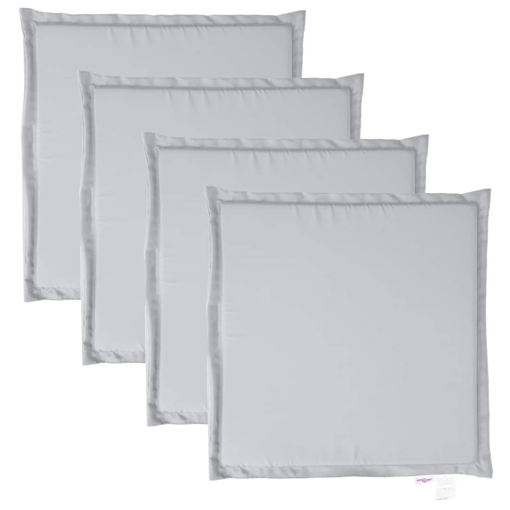 Coussins de siège de jardin polyester gris clair 45 x 45 x 2 cm - PANGIVO - Image 2