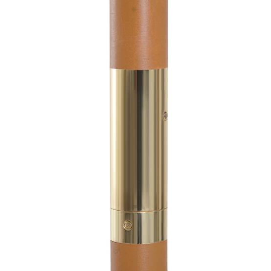 Parasol 3 niveaux Ø2,5 x 2,3 m gris polyester bambou 180g/m², protection solaire performante jardin - Image 7