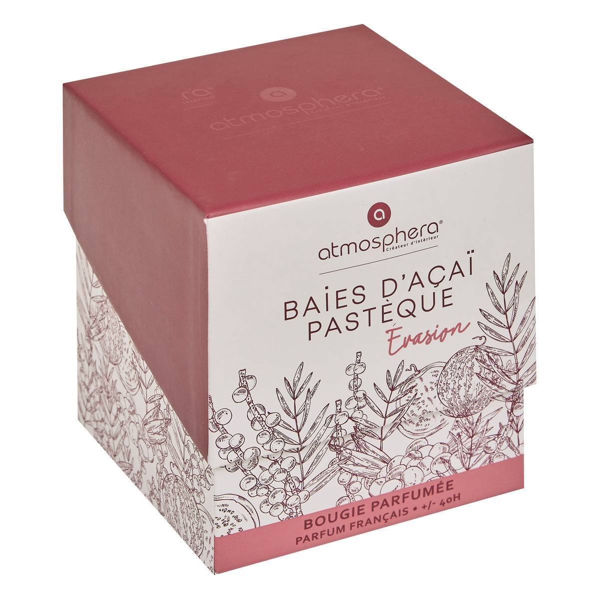 Atmosphera - Bougie parfumée Maël 190g pot verre baies d'acai et pastèque - Atmosphera Créateur d'intérieur - Image 3