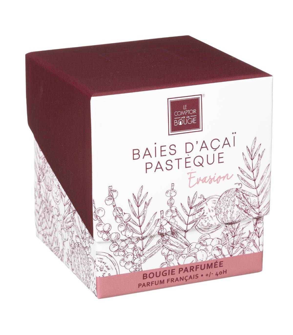 Bougie Parfumée Baies d'Acai et Pastèque 210 G Pot en verre - Image 2