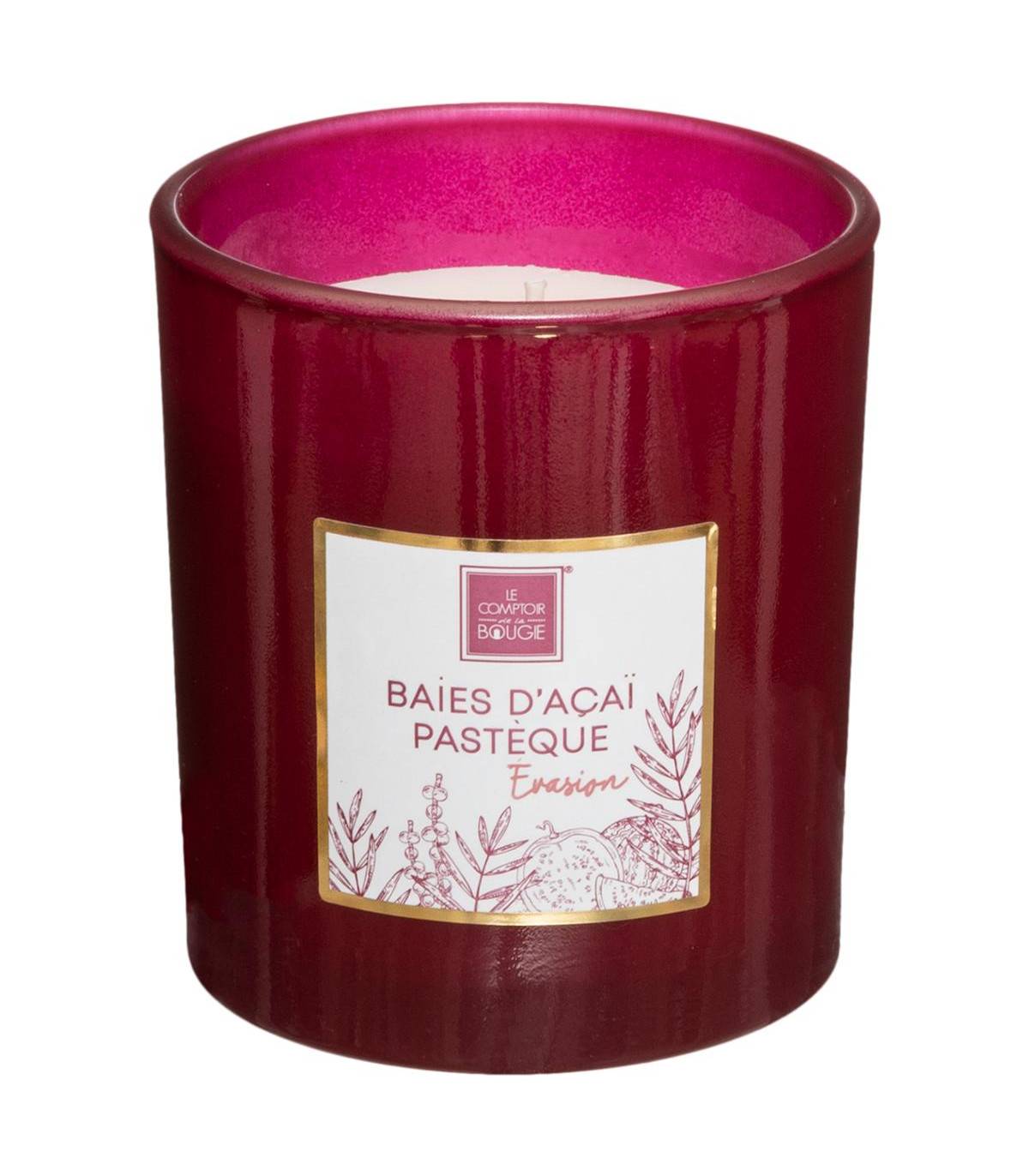 Bougie Parfumée Baies d'Acai et Pastèque 210 G Pot en verre - Image 1