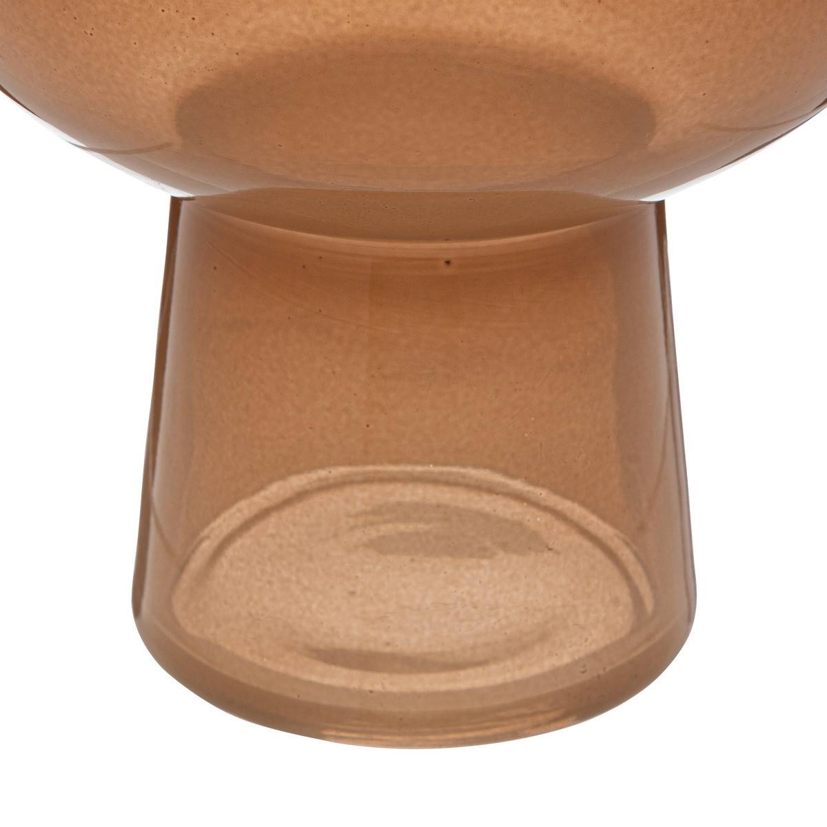 Vase boule et conique en verre Ambre H 29,5 cm - Image 2