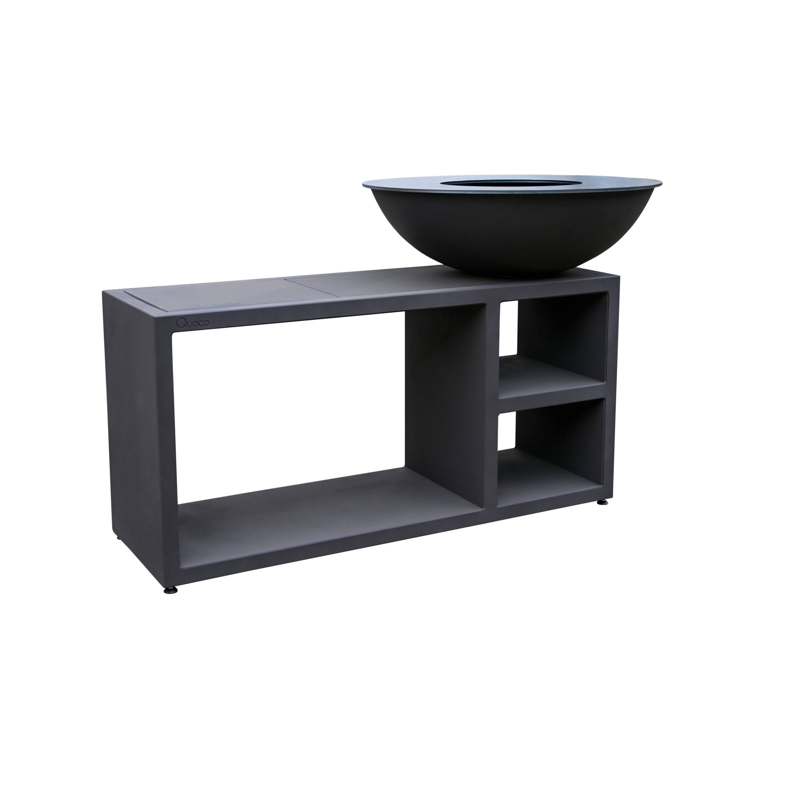 Brasero Piatto Tavolo Large Noir diam94 + Grille + Spatule + Housse - Image 2