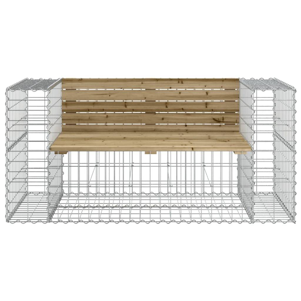 Maison Chic - Banc de jardin - Banc d'extérieur - Banquette design gabion 143x71x65,5cm bois de pin imprégné - Image 3