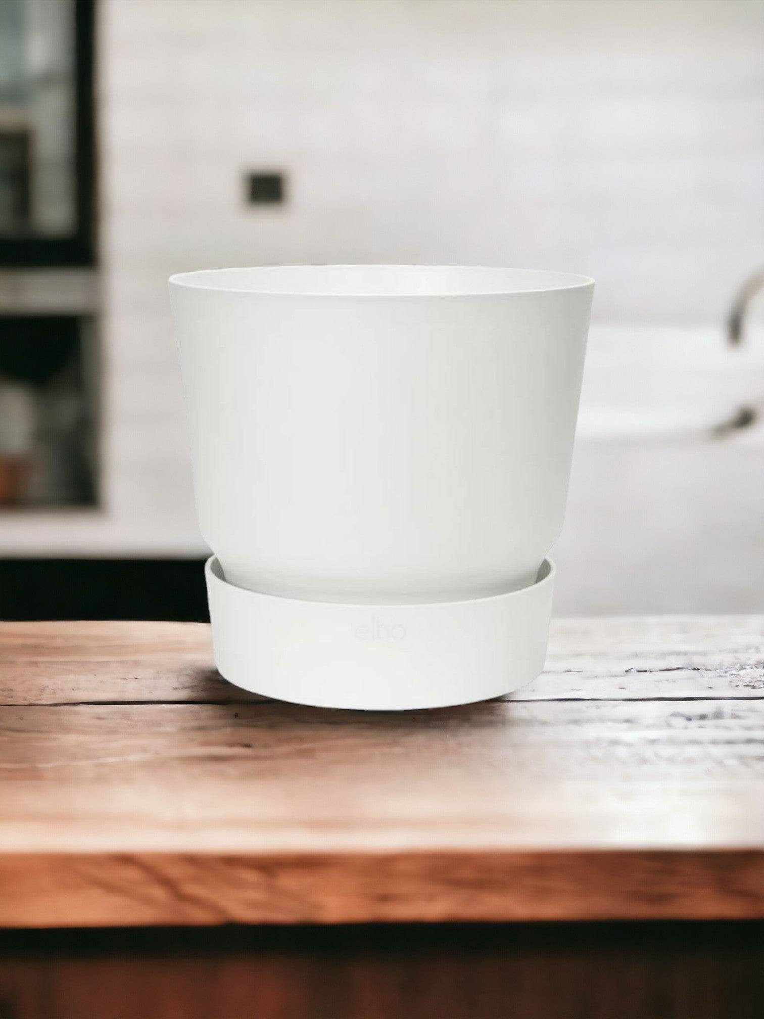 Cache-Pot Elho Greenville Blanc - D30 x H28- La Green Touch - Image 1