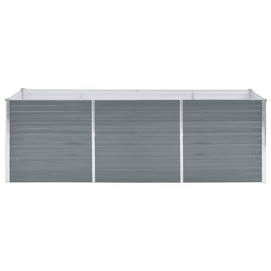 ComfortXL - Carré potager surélevé Acier galvanisé jardin terrasse Gris 240x80x77cm – ComfortXL Outdoor Living - Image 3