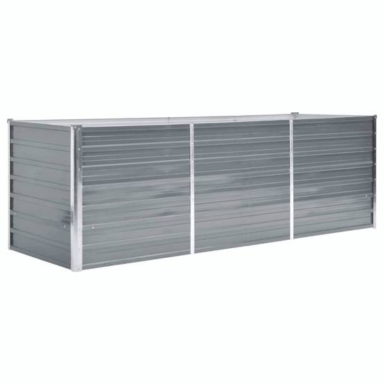ComfortXL - Carré potager surélevé Acier galvanisé jardin terrasse Gris 240x80x77cm – ComfortXL Outdoor Living - Image 2