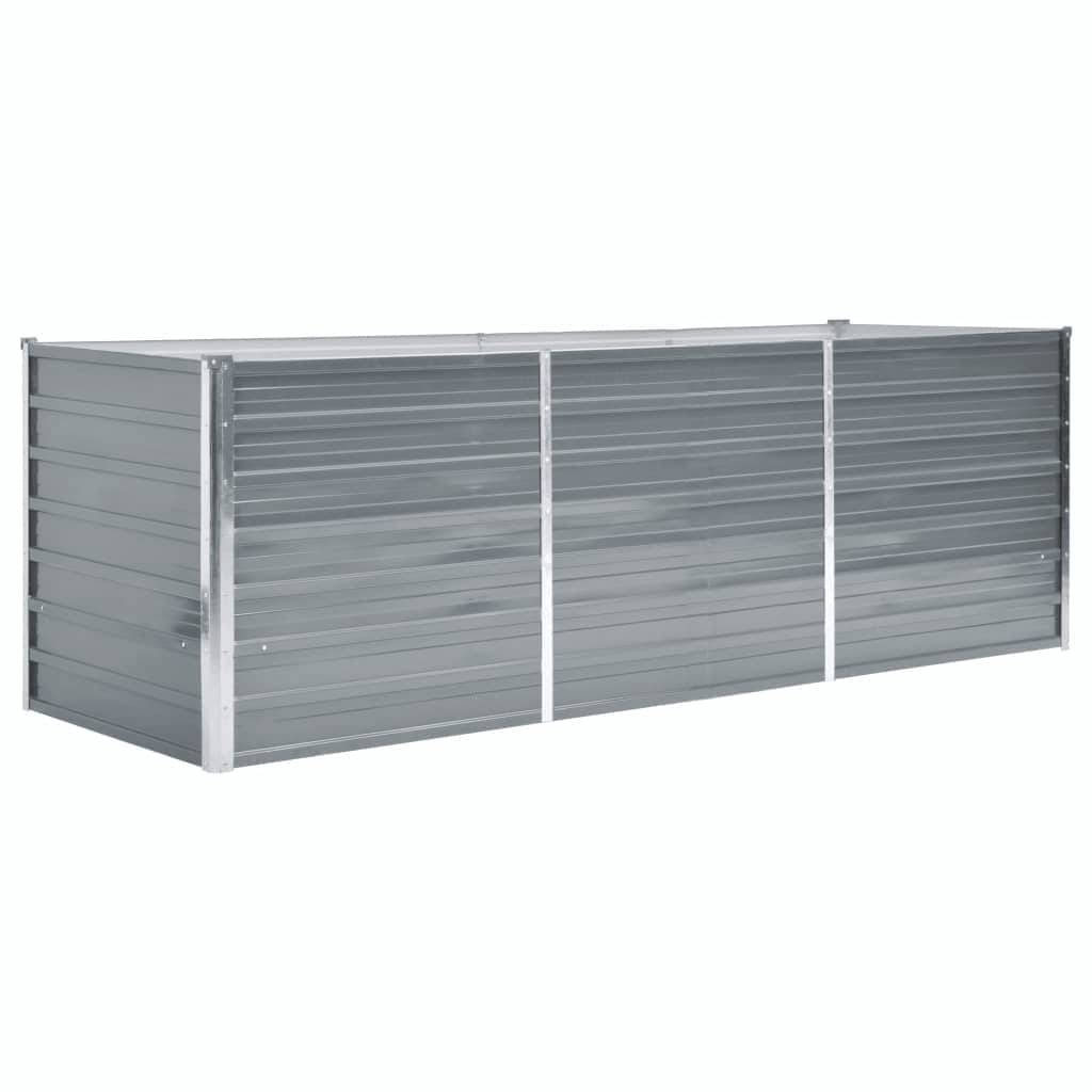 ComfortXL - Carré potager surélevé Acier galvanisé jardin terrasse Gris 240x80x77cm – ComfortXL Outdoor Living - Image 2