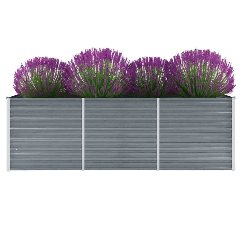 ComfortXL - Carré potager surélevé Acier galvanisé jardin terrasse Gris 240x80x77cm – ComfortXL Outdoor Living - Image 1