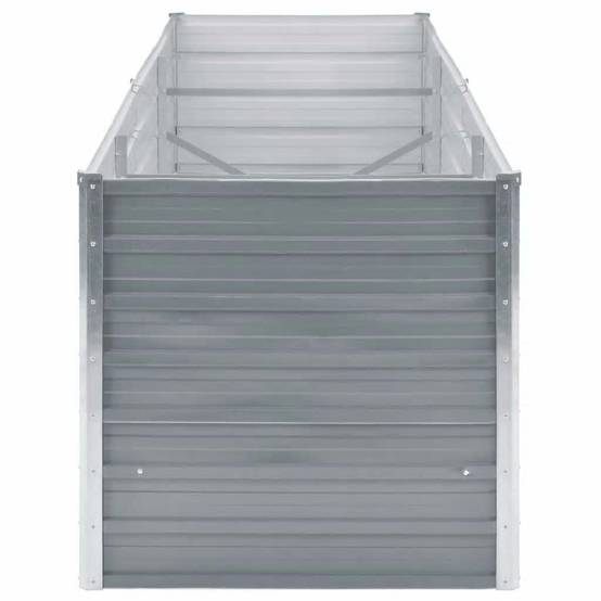ComfortXL - Carré potager surélevé Acier galvanisé jardin terrasse Gris 240x80x77cm – ComfortXL Outdoor Living - Image 4